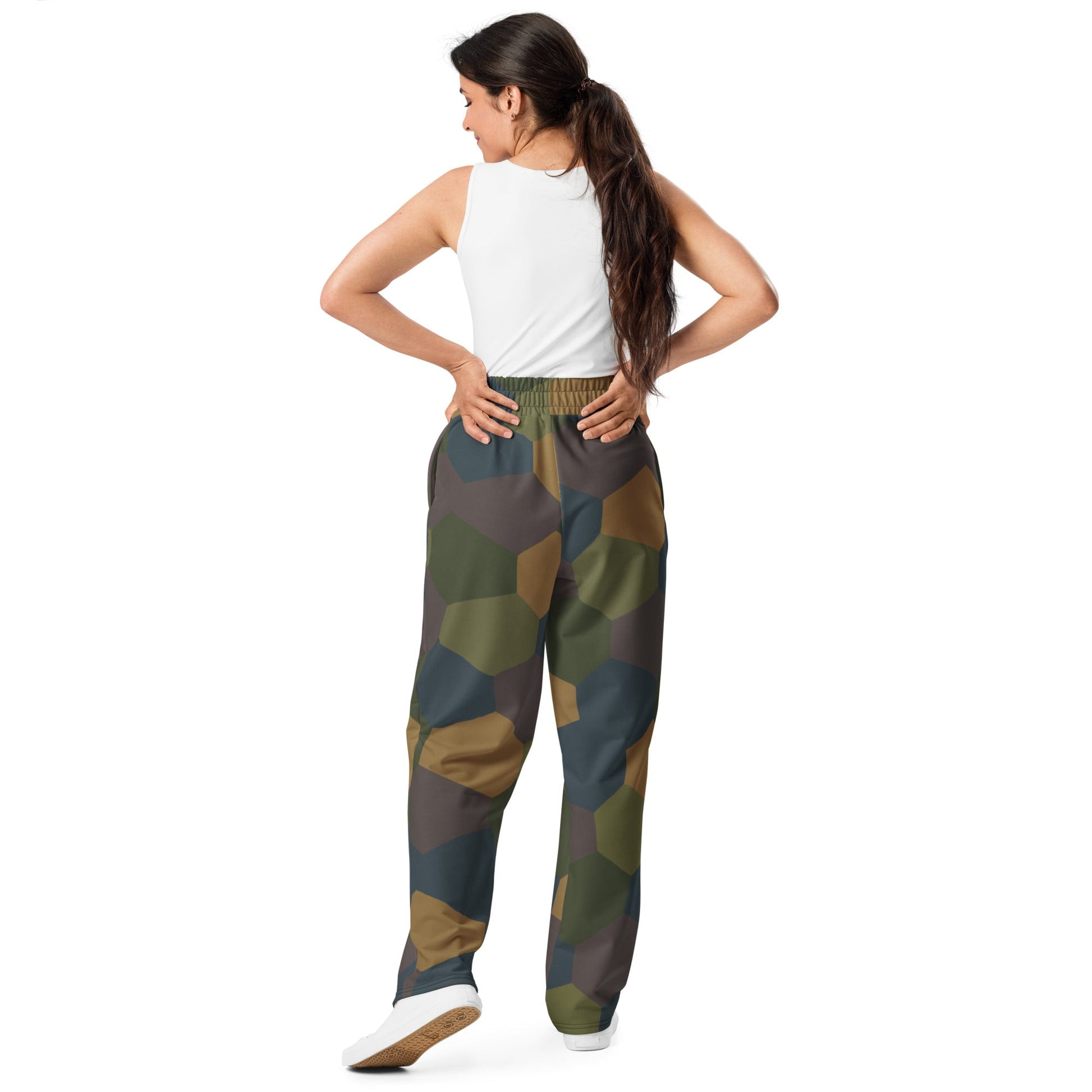 German WWI 5-Color Lozenge Aircraft CAMO Unisex Wide-Leg Joggers
