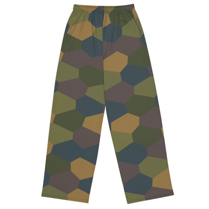 German WWI 5-Color Lozenge Aircraft CAMO Unisex Wide-Leg Leisure Pants