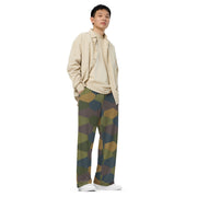 Lozenge Aircraft Five-Color CAMO Unisex Wide-Leg Leisure Pants - Pant