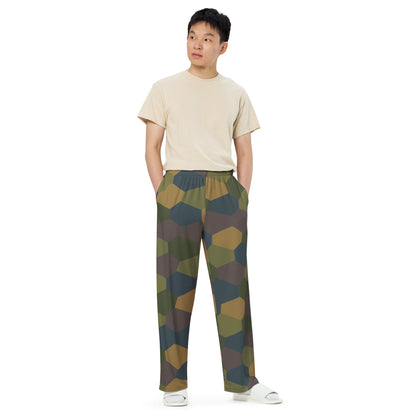 German WWI 5-Color Lozenge Aircraft CAMO Unisex Wide-Leg Leisure Pants