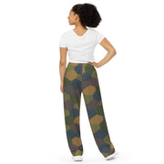 Lozenge Aircraft Five-Color CAMO Unisex Wide-Leg Leisure Pants - Pant