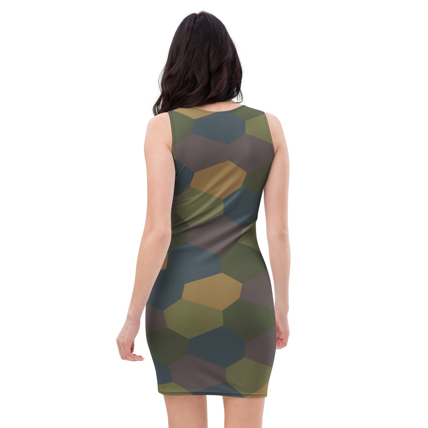German WWI 5-Color Lozenge Aircraft CAMO Womens Bodycon Dress