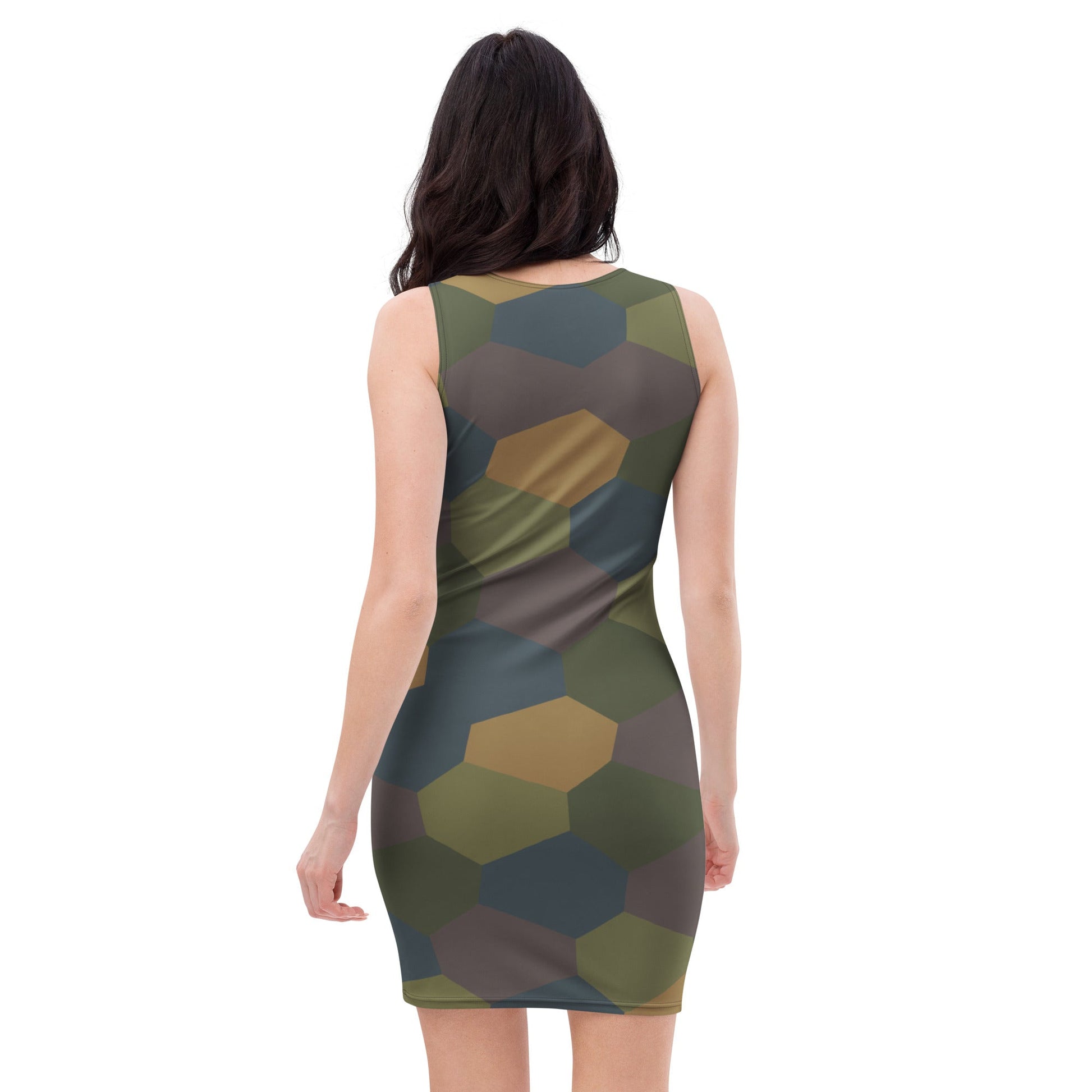 German WWI 5-Color Lozenge Aircraft CAMO Womens Bodycon Dress