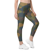 Lozenge Aircraft Five-Color CAMO Womens Leggings with Pockets - 2XS - Women