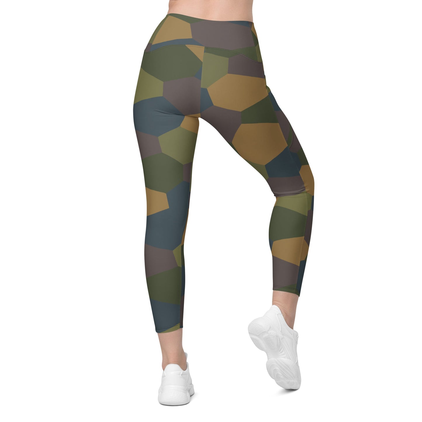 German WWI 5-Color Lozenge Aircraft CAMO Womens Leggings with Pockets