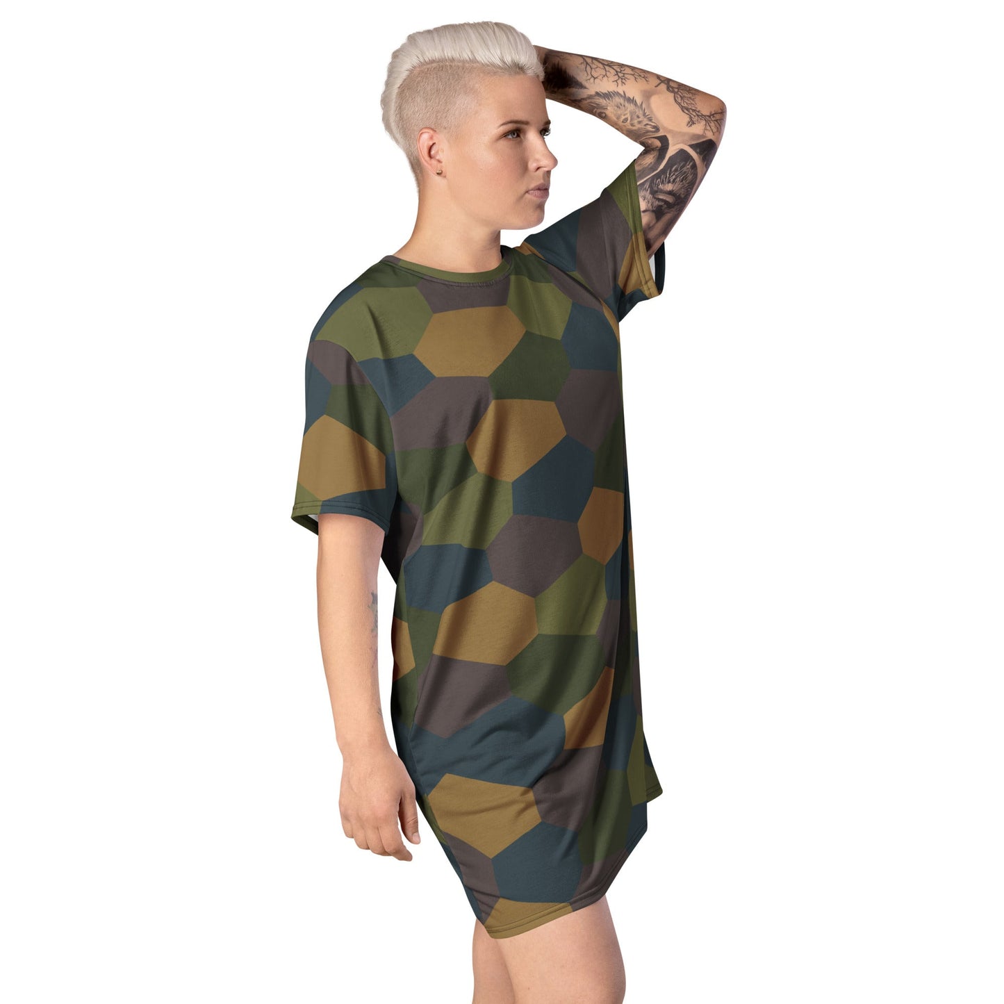 German WWI 5-Color Lozenge Aircraft CAMO Womens T-Shirt Dress