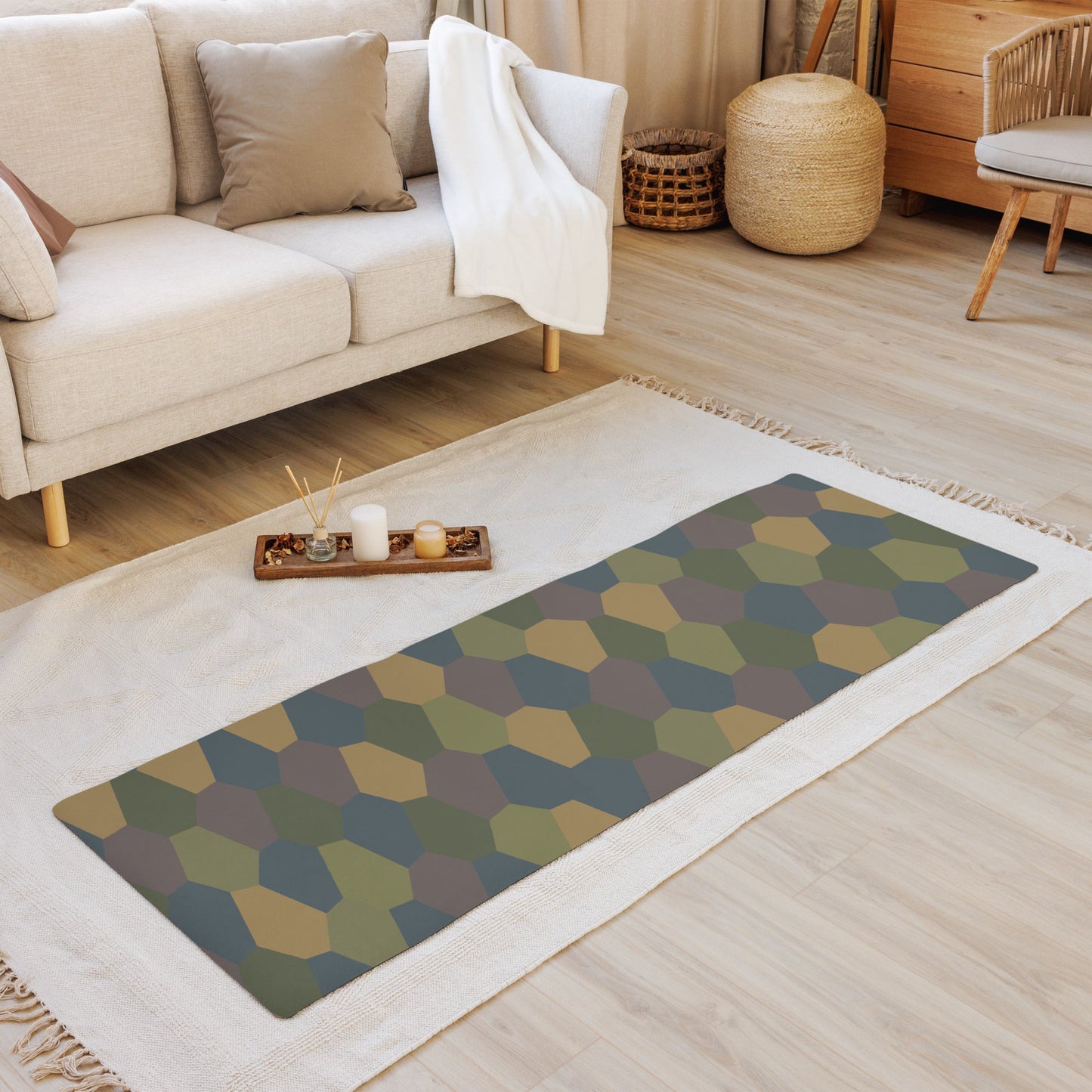 German WWI 5-Color Lozenge Aircraft CAMO Yoga Mat