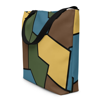 German WWI Sky Turtle Shell Stahlhelm CAMO Large Tote Bag