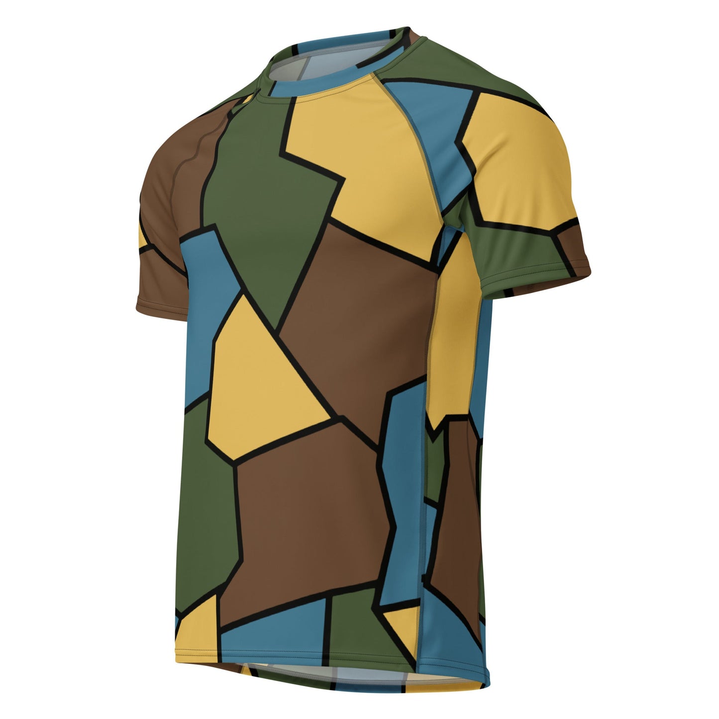 German WWI Sky Turtle Shell Stahlhelm CAMO Mens Short-Sleeve Rash Guard