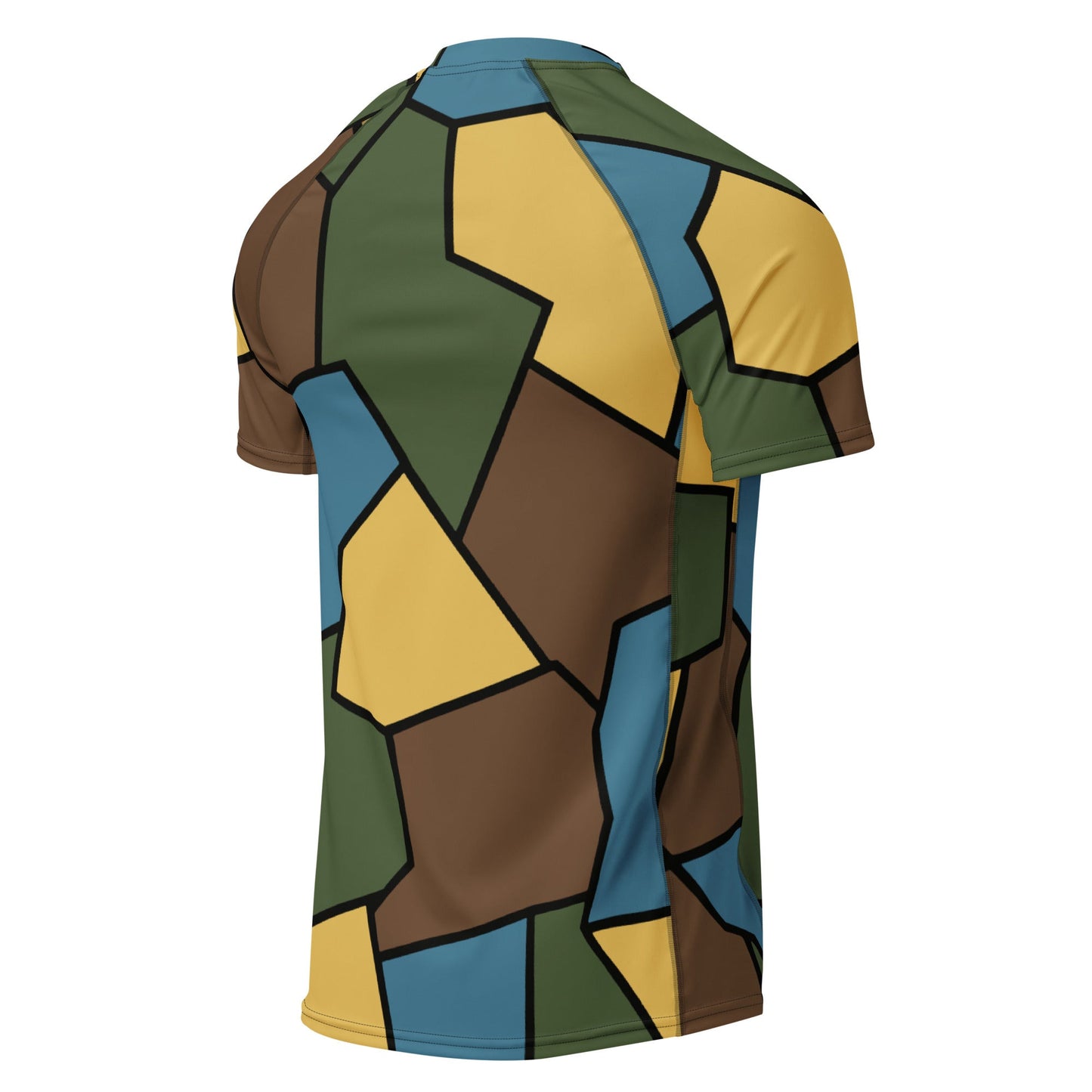 German WWI Sky Turtle Shell Stahlhelm CAMO Mens Short-Sleeve Rash Guard
