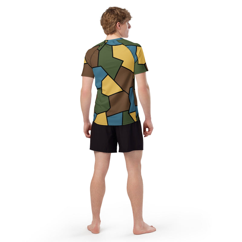 Turtle Shell Stahlhelm Sky CAMO Mens Short-Sleeve Rash Guard - SS
