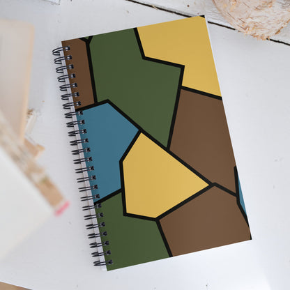 German WWI Sky Turtle Shell Stahlhelm CAMO Spiral Notebook
