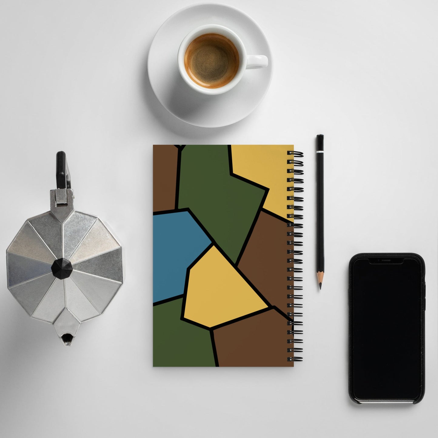 German WWI Sky Turtle Shell Stahlhelm CAMO Spiral Notebook
