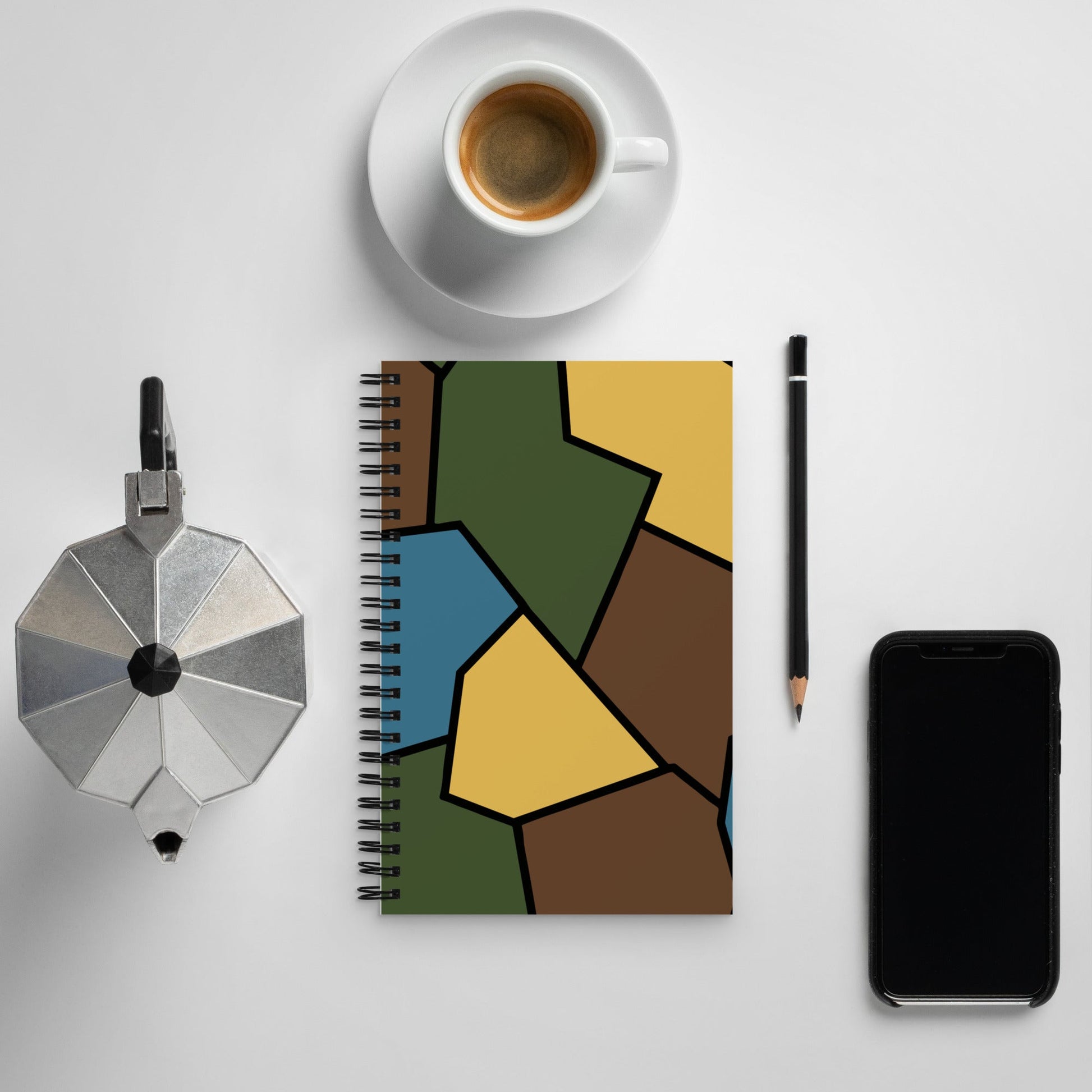 German WWI Sky Turtle Shell Stahlhelm CAMO Spiral Notebook