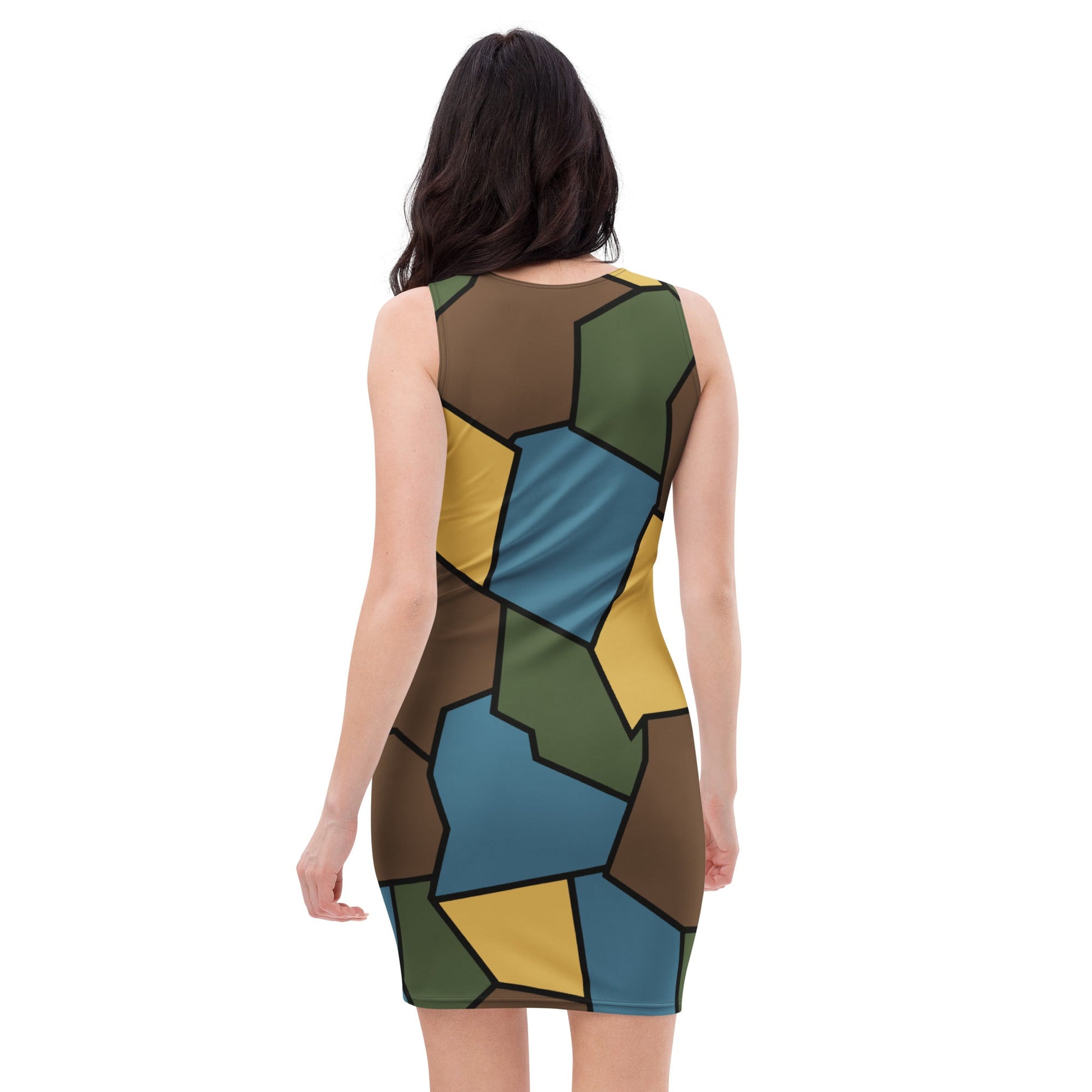 German WWI Sky Turtle Shell Stahlhelm CAMO Womens Bodycon Dress