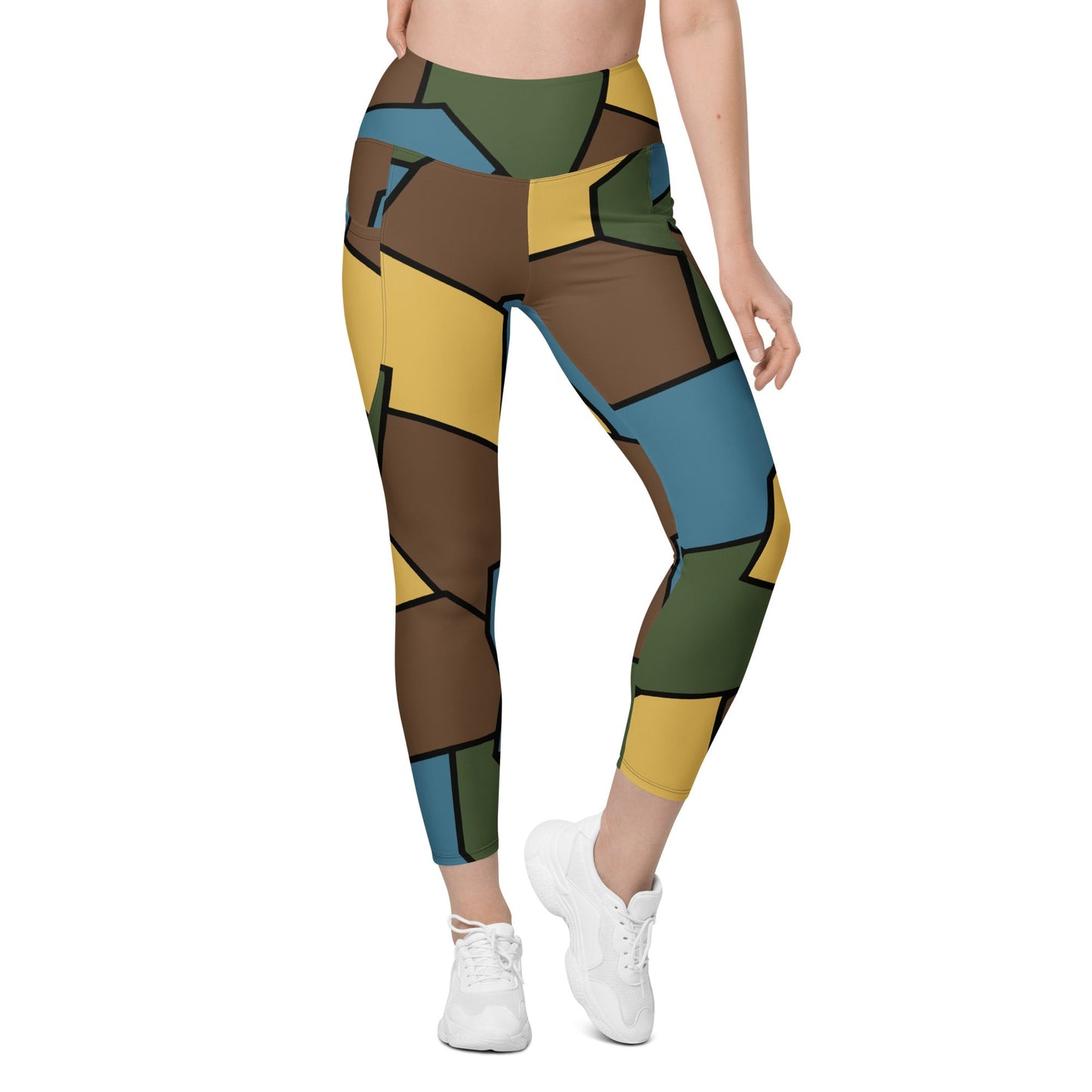 German WWI Sky Turtle Shell Stahlhelm CAMO Womens Leggings with Pockets