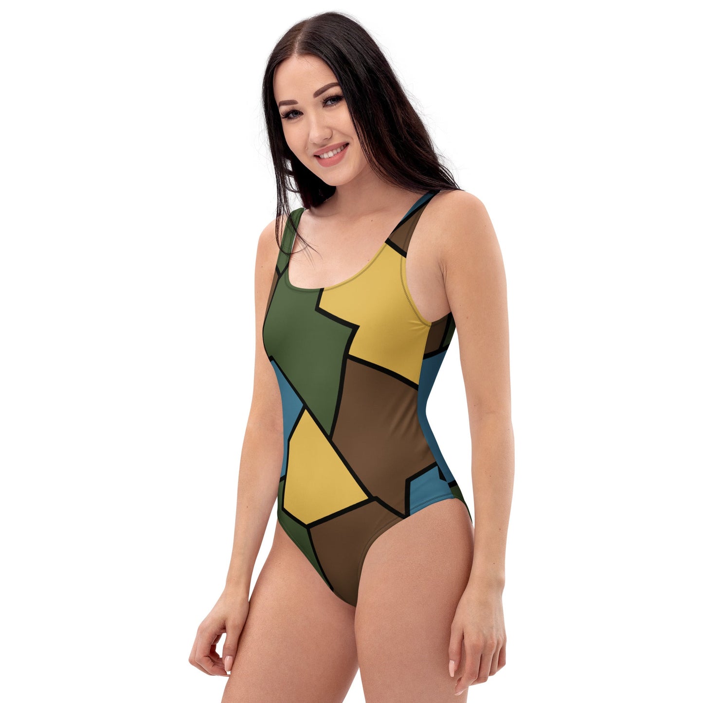German WWI Sky Turtle Shell Stahlhelm CAMO Womens One-Piece Swimsuit