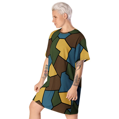 German WWI Sky Turtle Shell Stahlhelm CAMO Womens T-Shirt Dress