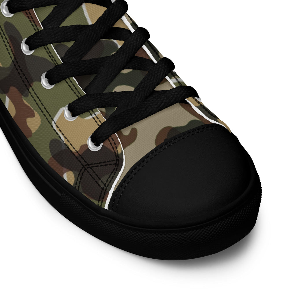 German Zelt-tarnmuster Autumn CAMO Men’s high top canvas shoes - Mens High Top Canvas Shoes