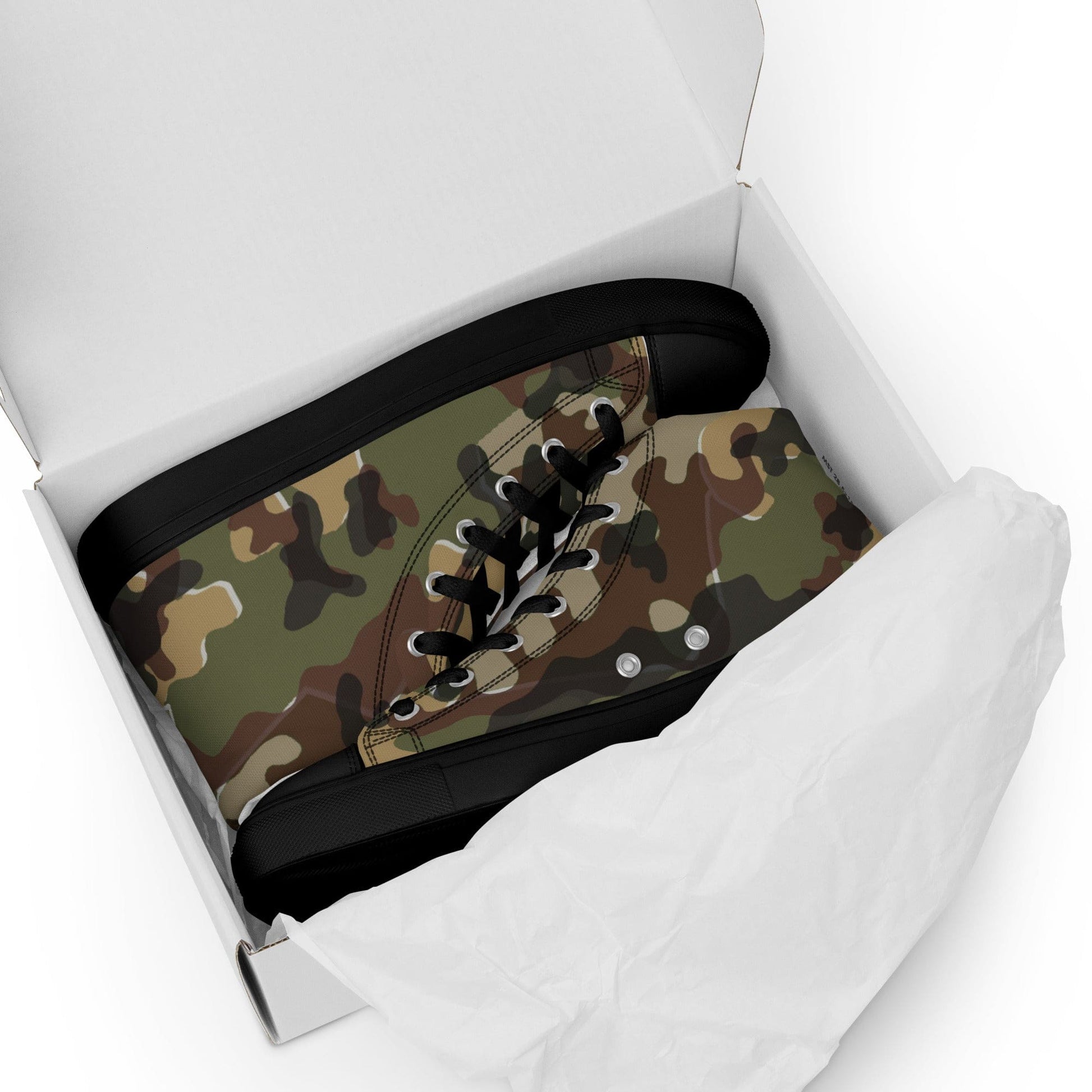 German Zelt-tarnmuster Autumn CAMO Men’s high top canvas shoes - Mens High Top Canvas Shoes