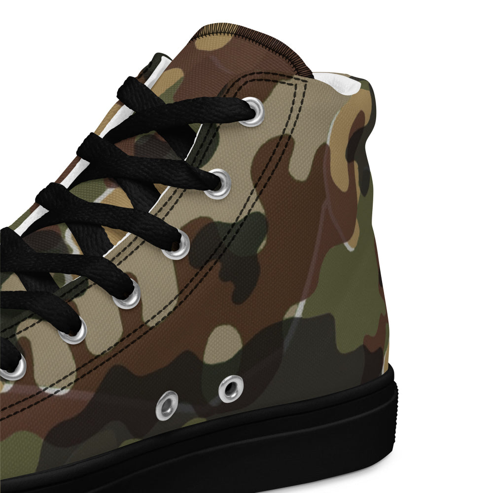 German Zelt-tarnmuster Autumn CAMO Men’s high top canvas shoes - Mens High Top Canvas Shoes