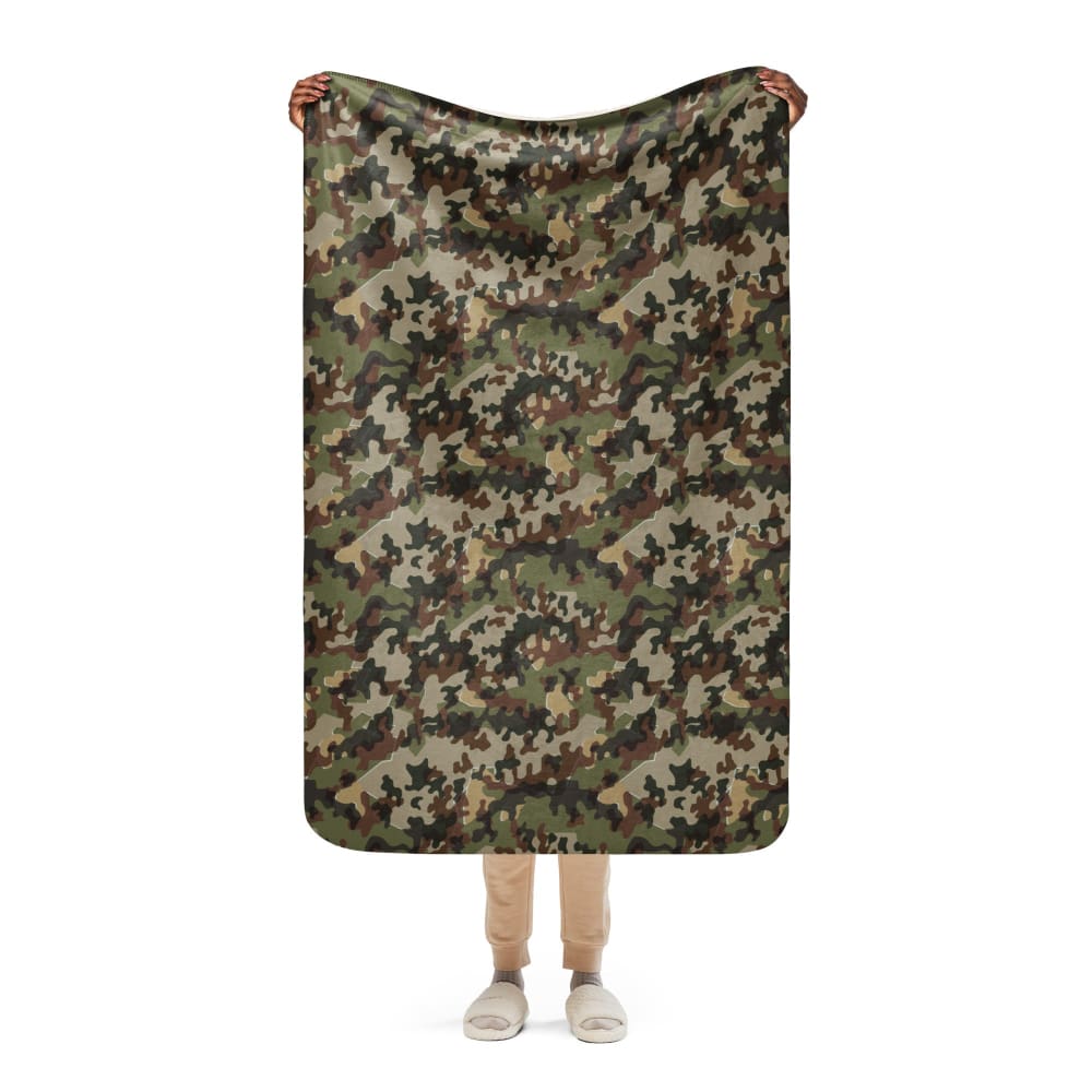 German Zelt - tarnmuster Autumn CAMO Sherpa blanket - 37″×57″
