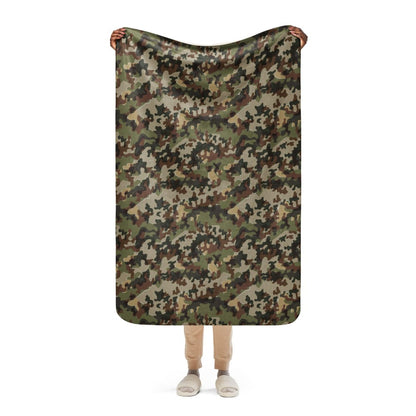 German Zelt - tarnmuster Autumn CAMO Sherpa blanket - 37″×57″