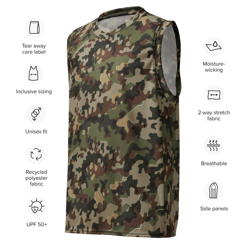 Zelt-tarnmuster Autumn CAMO Unisex Basketball Jersey