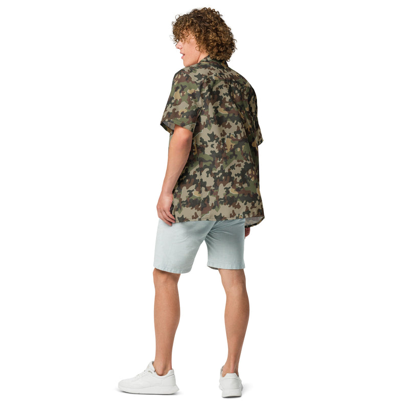 Zelt-tarnmuster Autumn CAMO Unisex Short-Sleeve Button Shirt - Button-Up