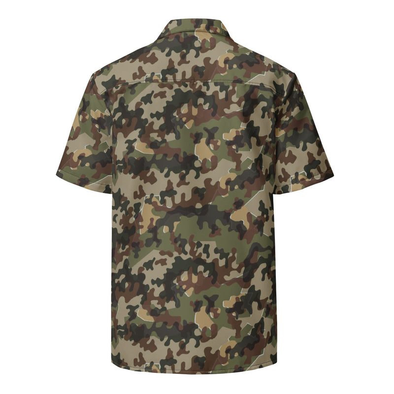 Zelt-tarnmuster Autumn CAMO Unisex Short-Sleeve Button Shirt - Button-Up
