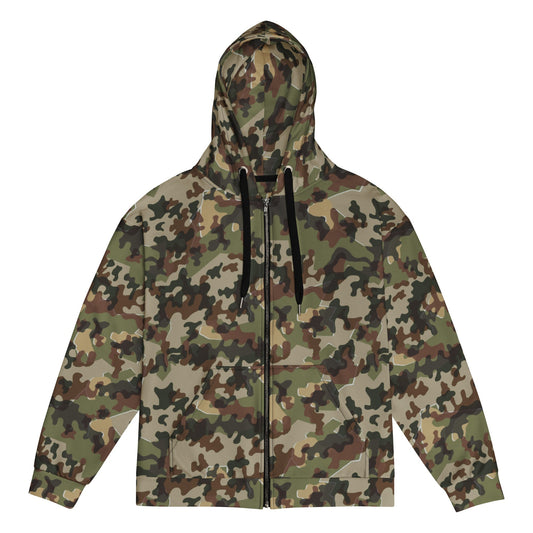 German Zelt-tarnmuster Autumn CAMO Unisex zip hoodie - 2XS - Zip Hoodies