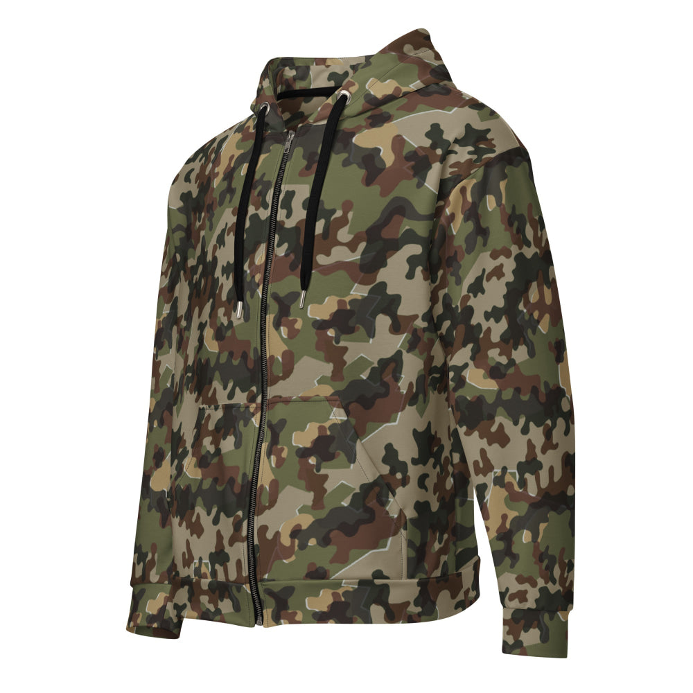 German Zelt - tarnmuster Autumn CAMO Unisex zip hoodie - 2XS