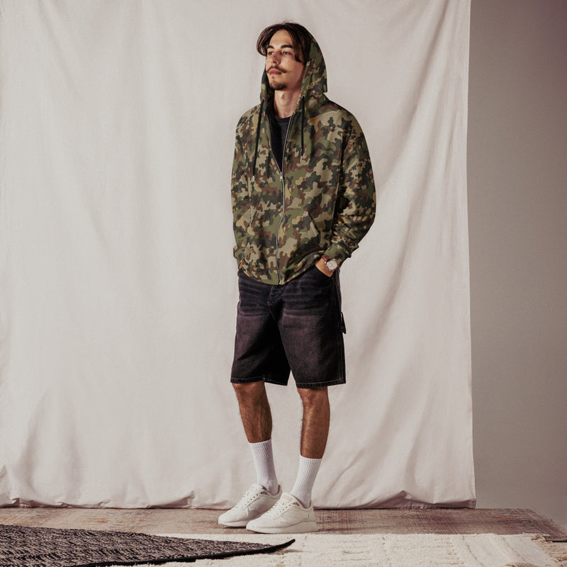 Zelt-tarnmuster Autumn CAMO Unisex Zip Hoodie