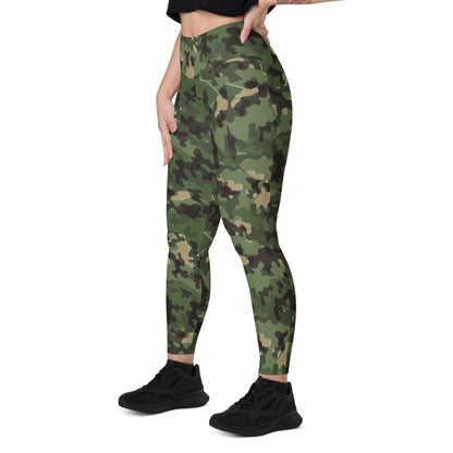 German Zelt-tarnmuster Summer CAMO Leggings with pockets - Womens With Pockets