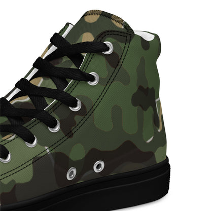 German Zelt-tarnmuster Summer CAMO Men’s high top canvas shoes - Mens High Top Canvas Shoes