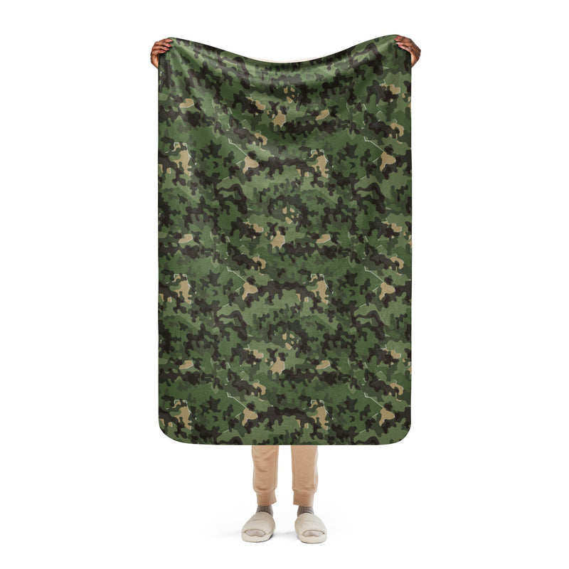 Zelt-tarnmuster Summer CAMO Sherpa Blanket - 37″×57″