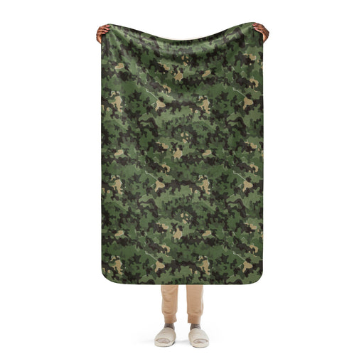 Zelt-tarnmuster Summer CAMO Sherpa Blanket - 37″×57″