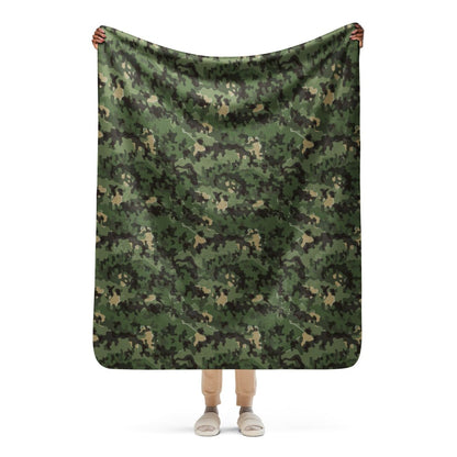 German Zelt - tarnmuster Summer CAMO Sherpa blanket - 50″×60″