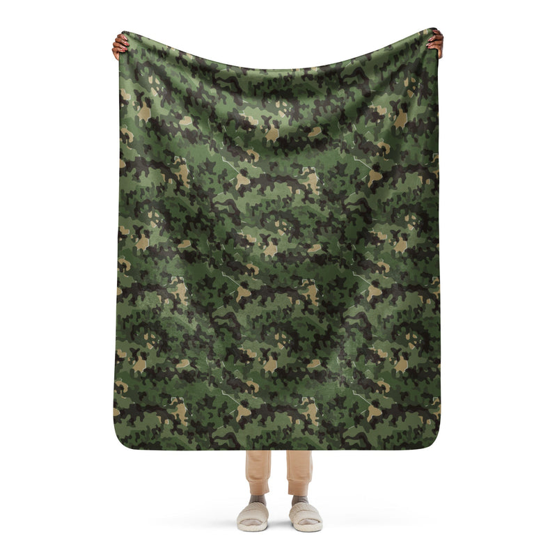 Zelt-tarnmuster Summer CAMO Sherpa Blanket - 50″×60″
