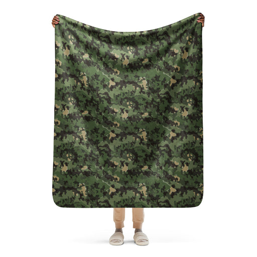 Zelt-tarnmuster Summer CAMO Sherpa Blanket - 50″×60″