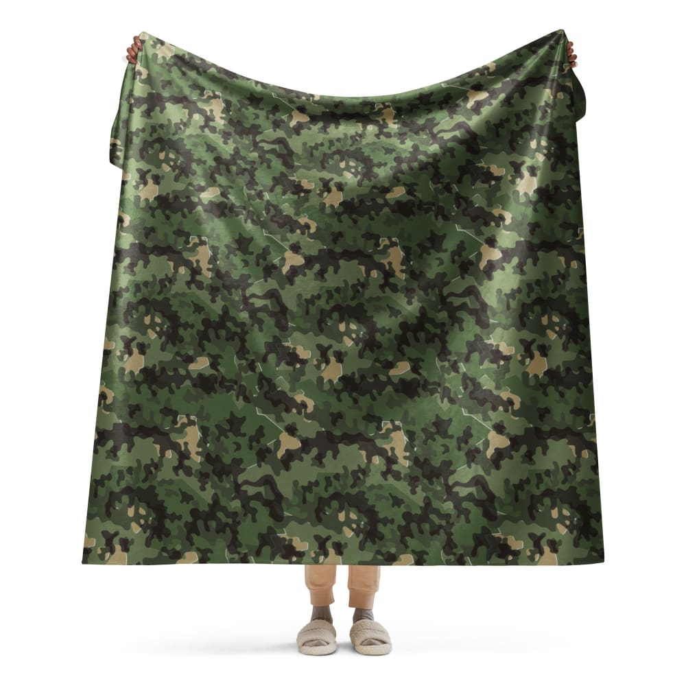 German Zelt - tarnmuster Summer CAMO Sherpa blanket - 60″×80″