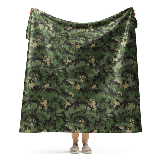 German Zelt-tarnmuster Summer CAMO Sherpa blanket - 60″×80″ - Blanket