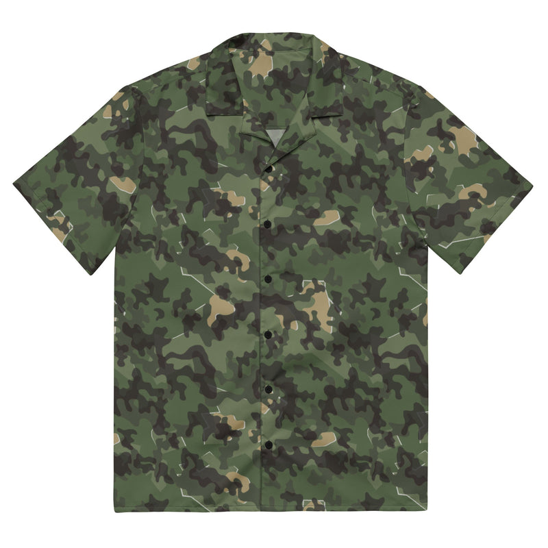 Zelt-tarnmuster Summer CAMO Unisex Short-Sleeve Button Shirt - 2XS - Button-Up