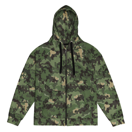 German Zelt-tarnmuster Summer CAMO Unisex zip hoodie - Zip Hoodie