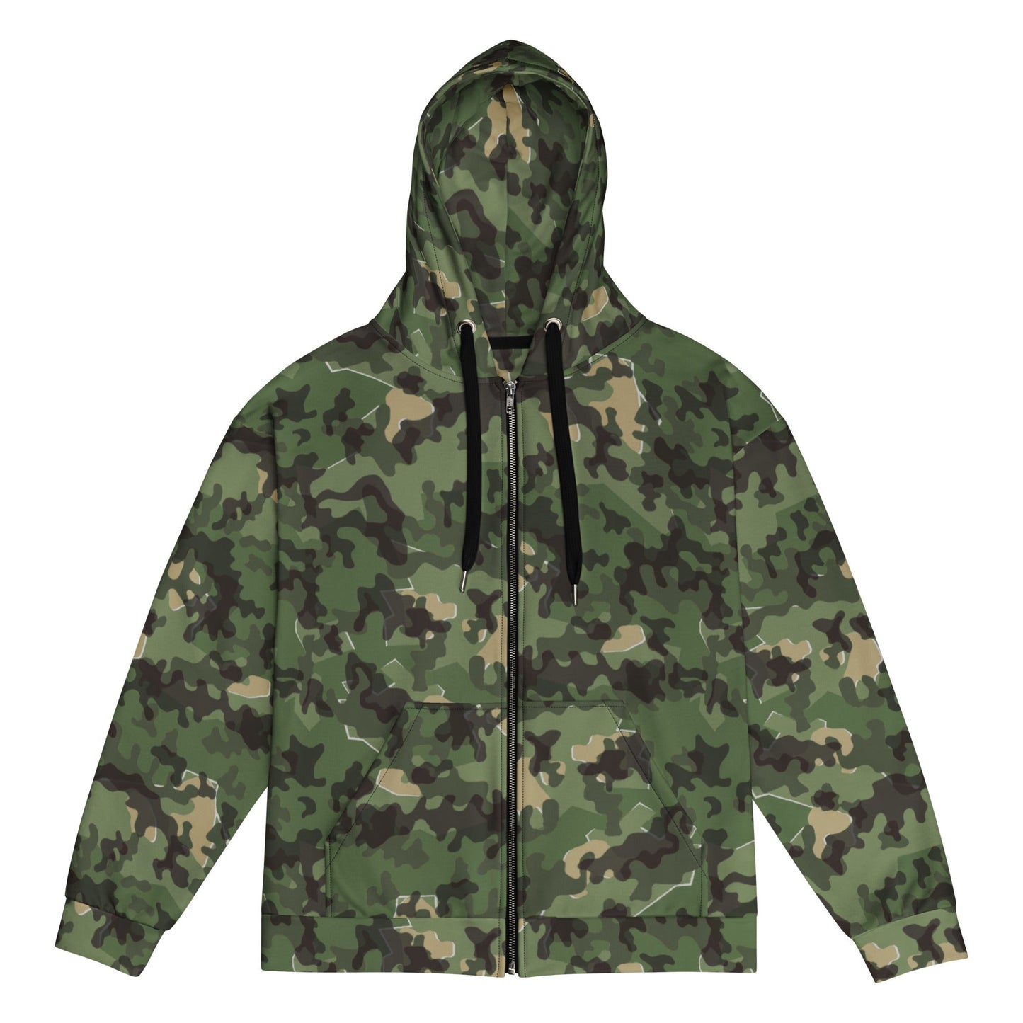 German Zelt-tarnmuster Summer CAMO Unisex zip hoodie - 2XS - Zip Hoodies