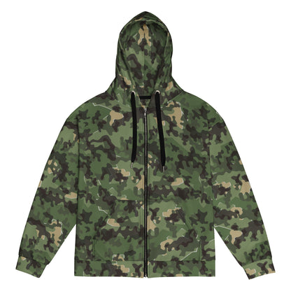 German Zelt-tarnmuster Summer CAMO Unisex zip hoodie - 2XS - Zip Hoodies