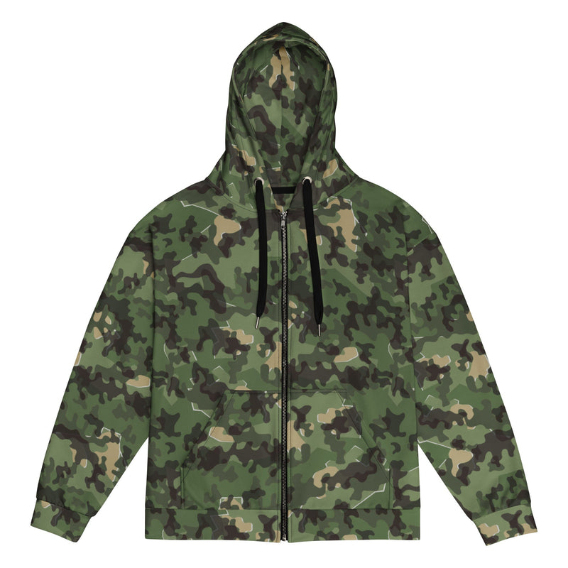 Zelt-tarnmuster Summer CAMO Unisex Zip Hoodie - 2XS