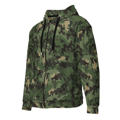 German Zelt-tarnmuster Summer CAMO Unisex zip hoodie - Zip Hoodies