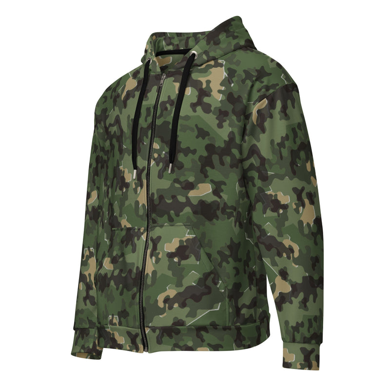 Zelt-tarnmuster Summer CAMO Unisex Zip Hoodie