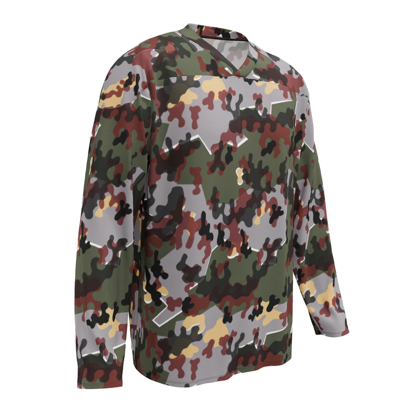 Zelt-tarnmuster Winter CAMO Unisex Hockey Fan Jersey